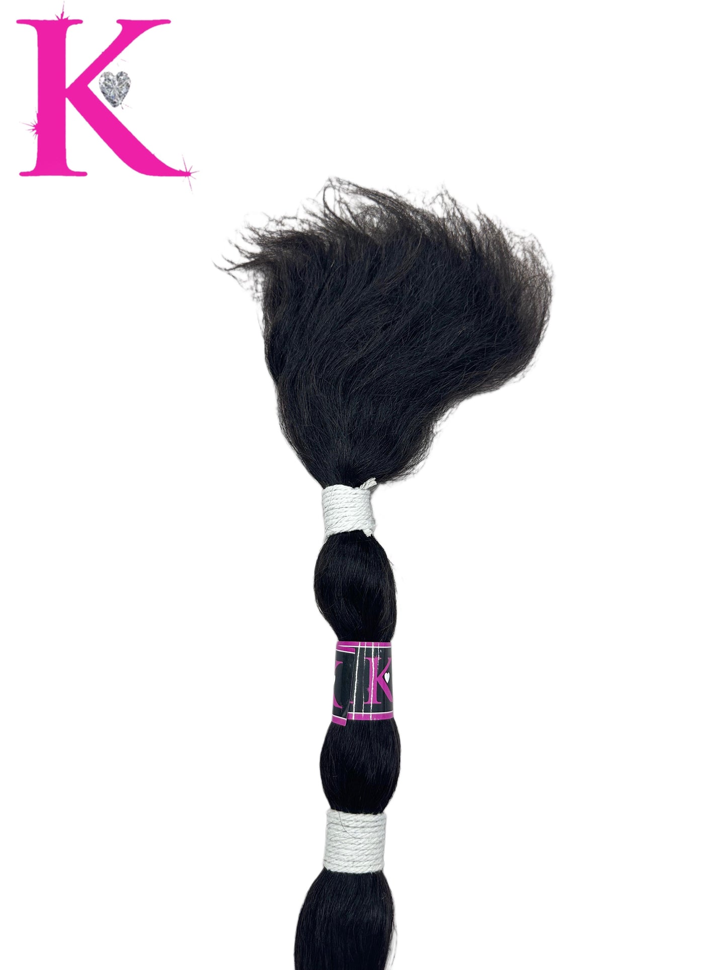 Raw Human Braiding Hair (#1B Natural Black)