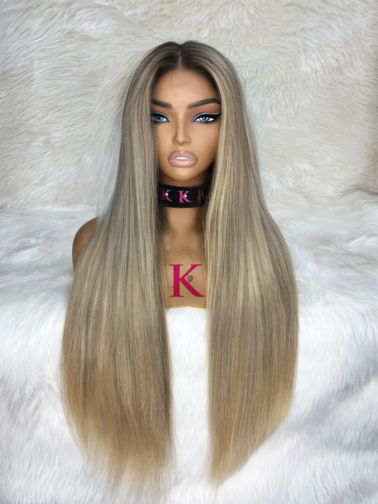 Balayage Ash Blonde Custom Colored