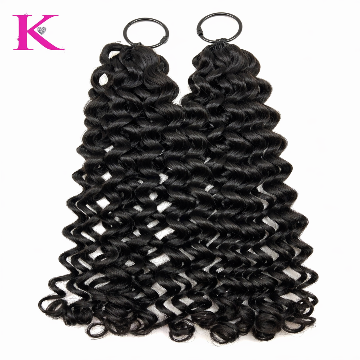 Italian Curly Crochet Human Braiding Hair #1B
