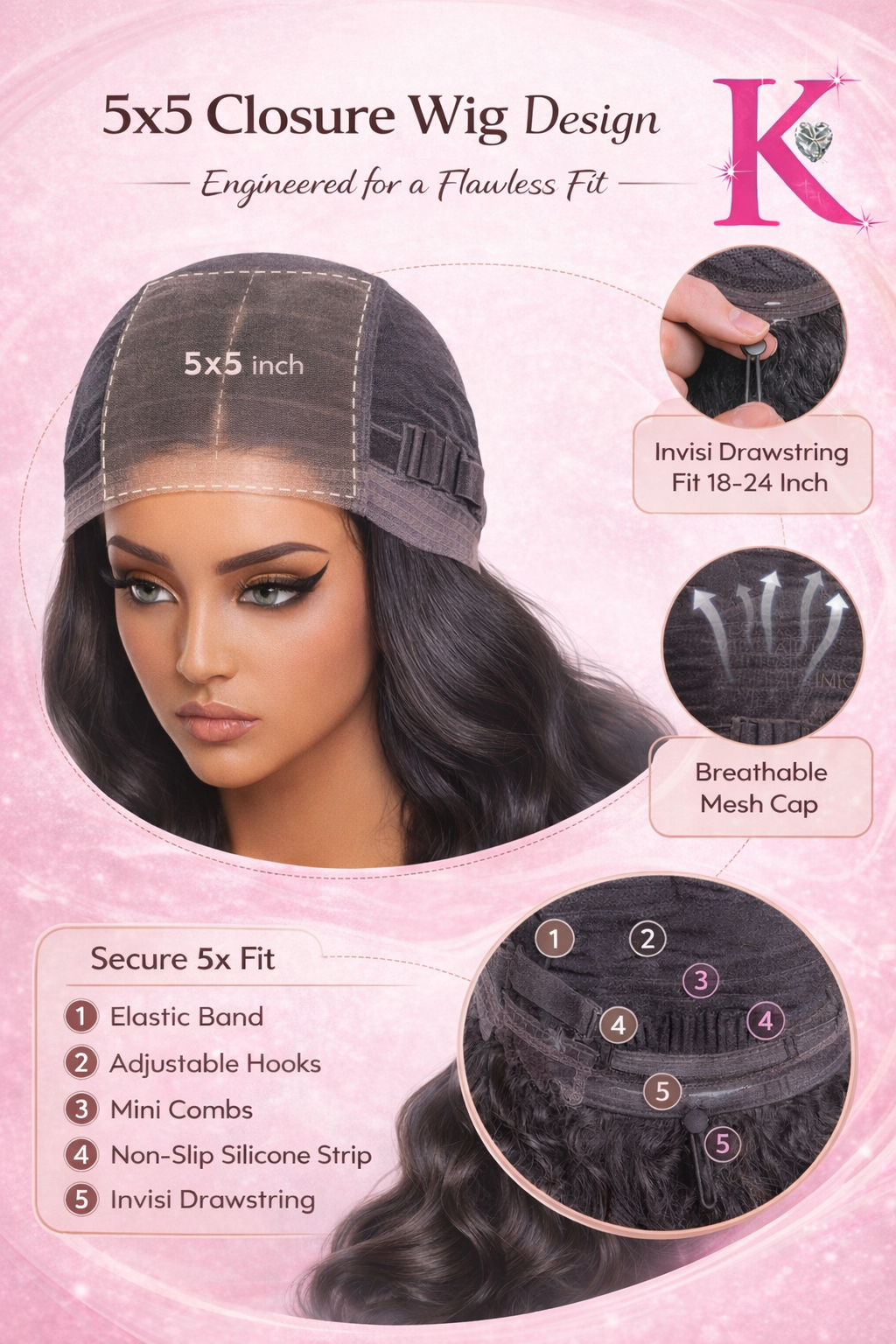 Glueless Drawstring Wig (HD Lace)