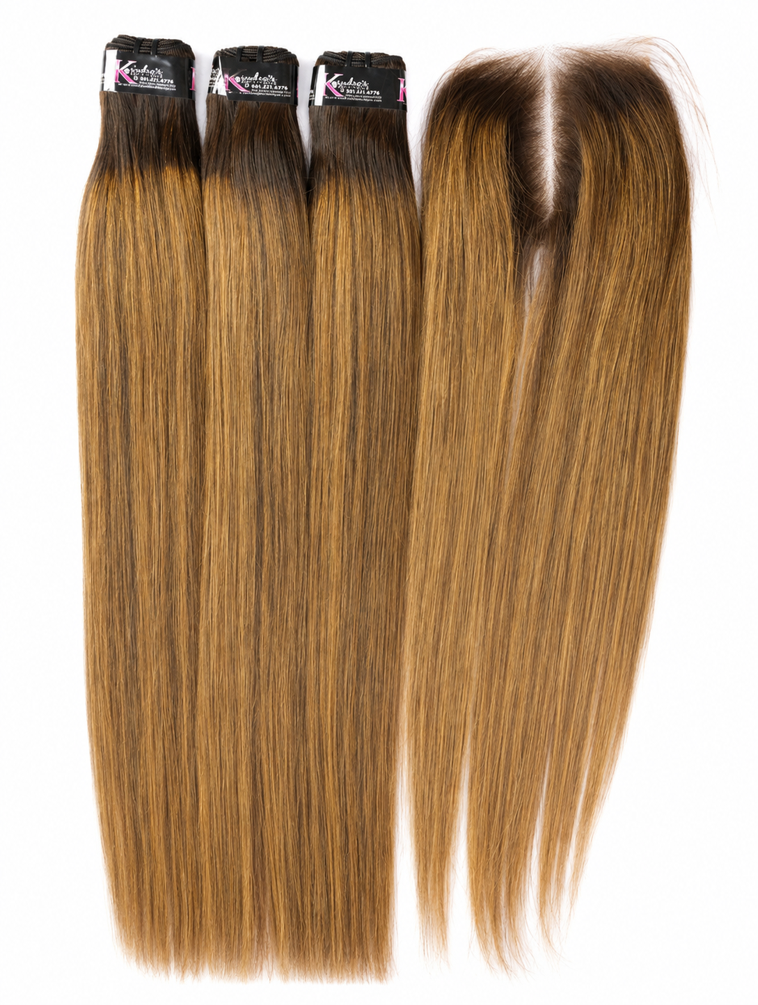 Caramel Blonde Baby Highlights Raw HD Lace Closure