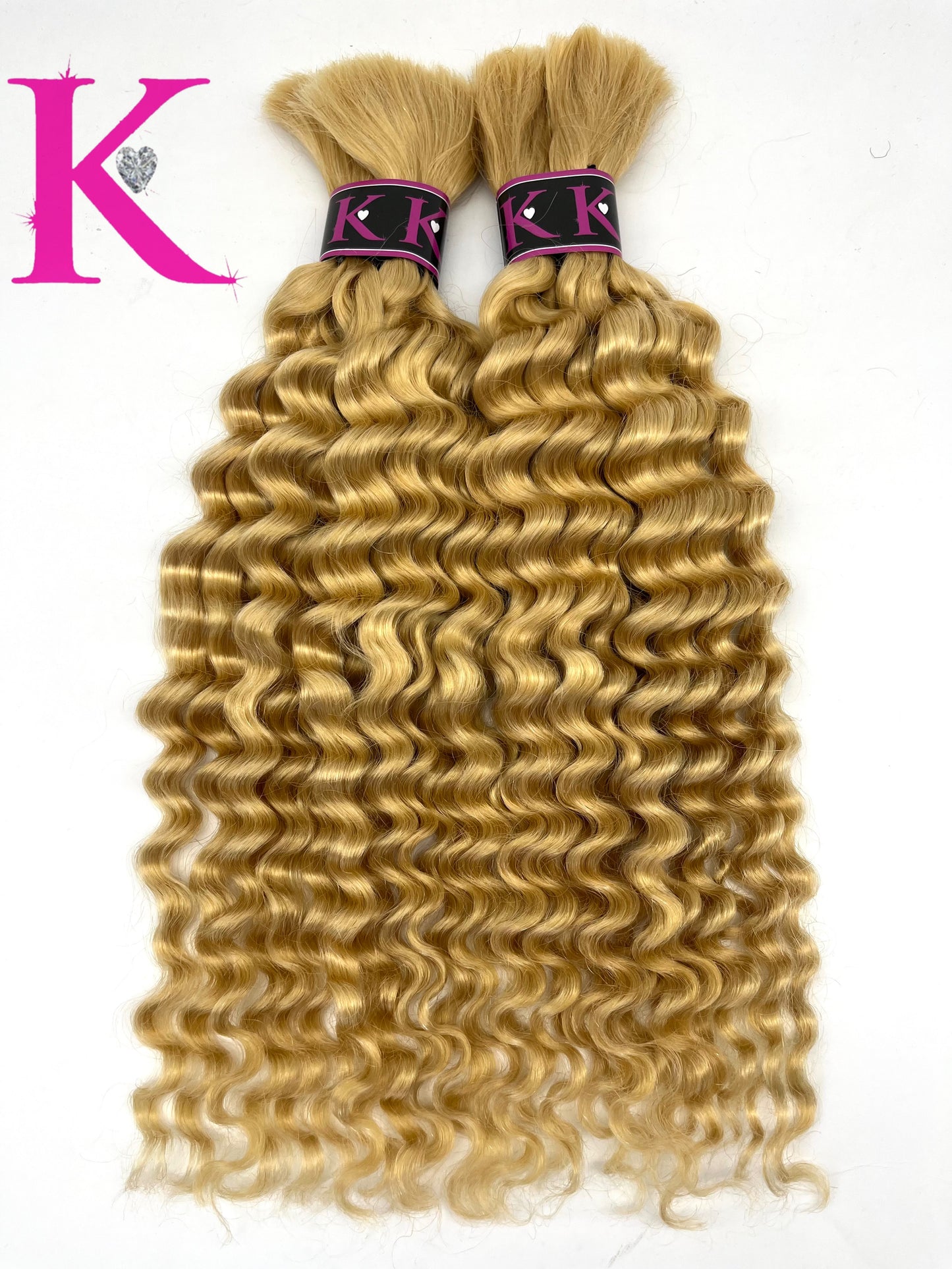 Raw Italian Curly Braiding Bulk Hair Color #613 Blonde