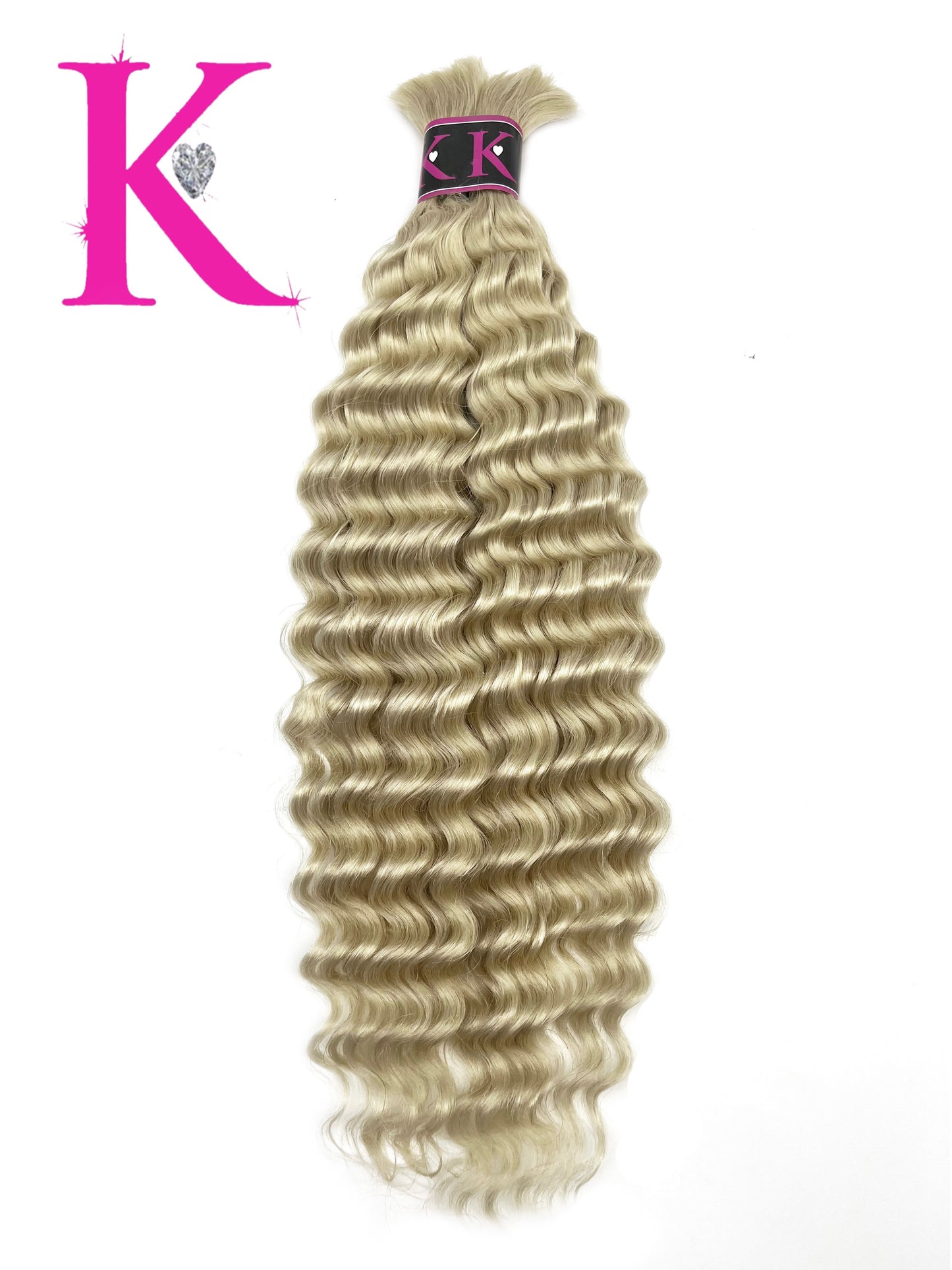 Raw Italian Curly Braiding Bulk Hair Color #60 Blonde