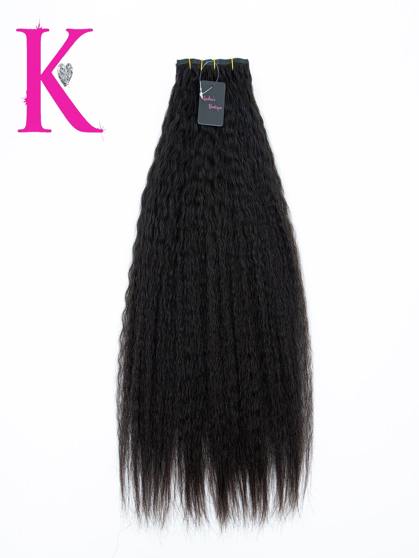 Raw Brazilian Kinky Straight Seamless Clip-In Extensions