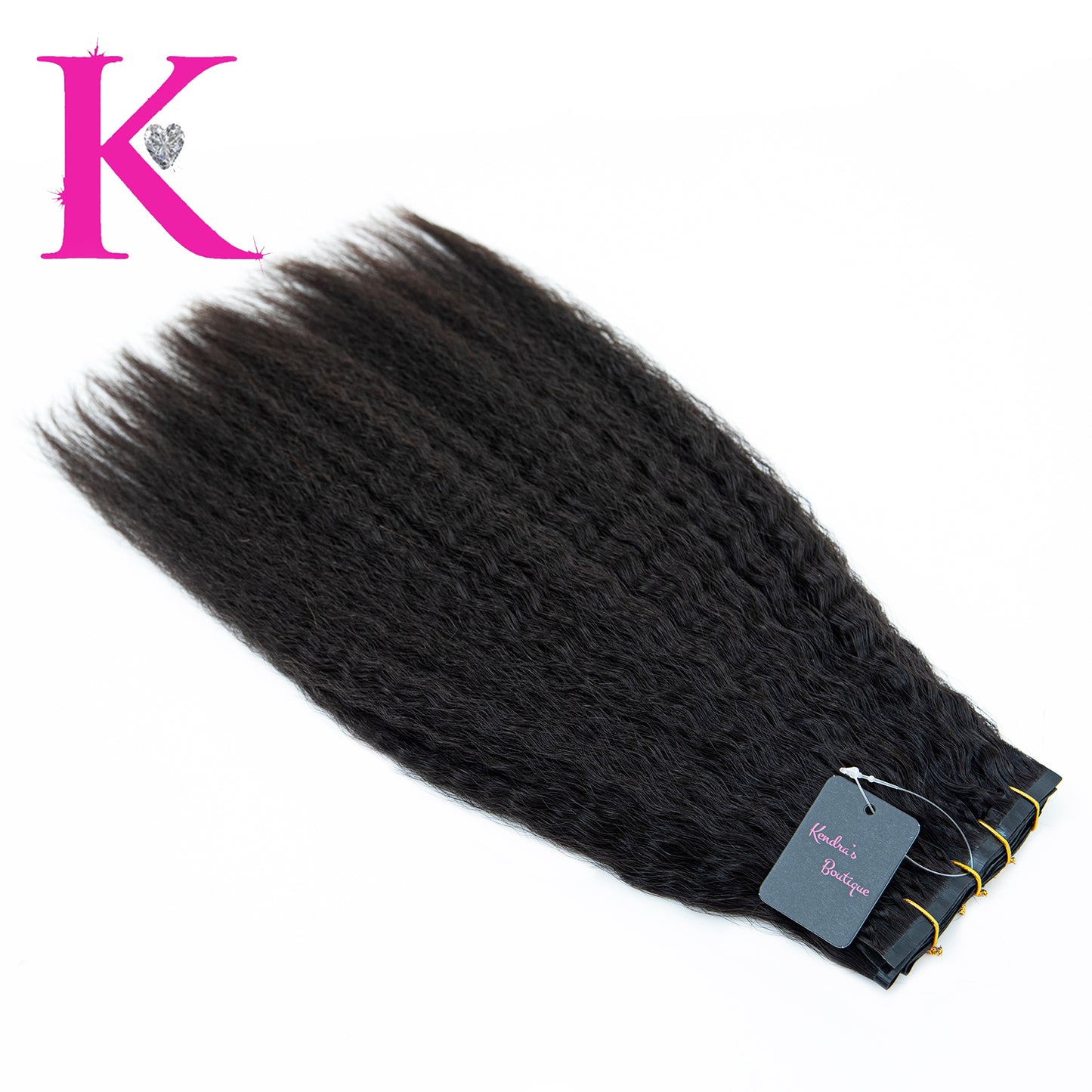 Raw Brazilian Kinky Straight Seamless Clip-In Extensions