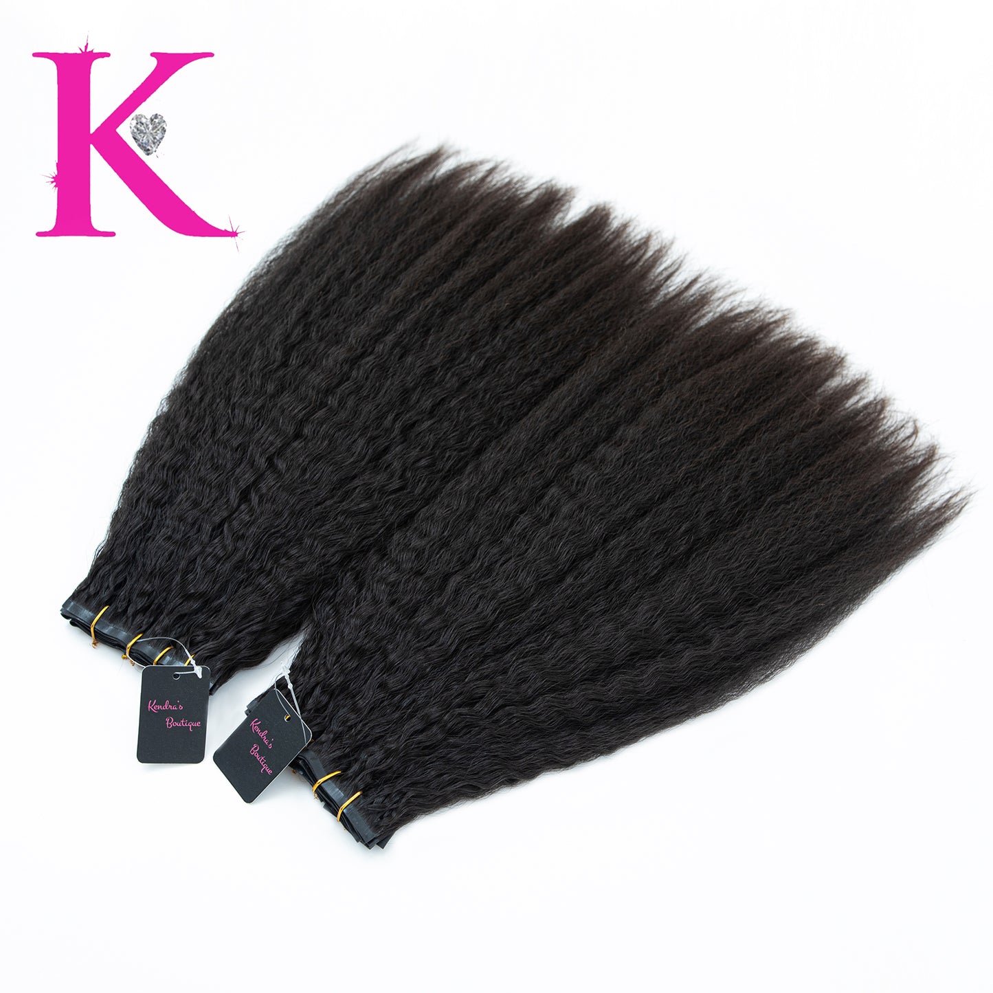 Raw Brazilian Kinky Straight Seamless Clip-In Extensions