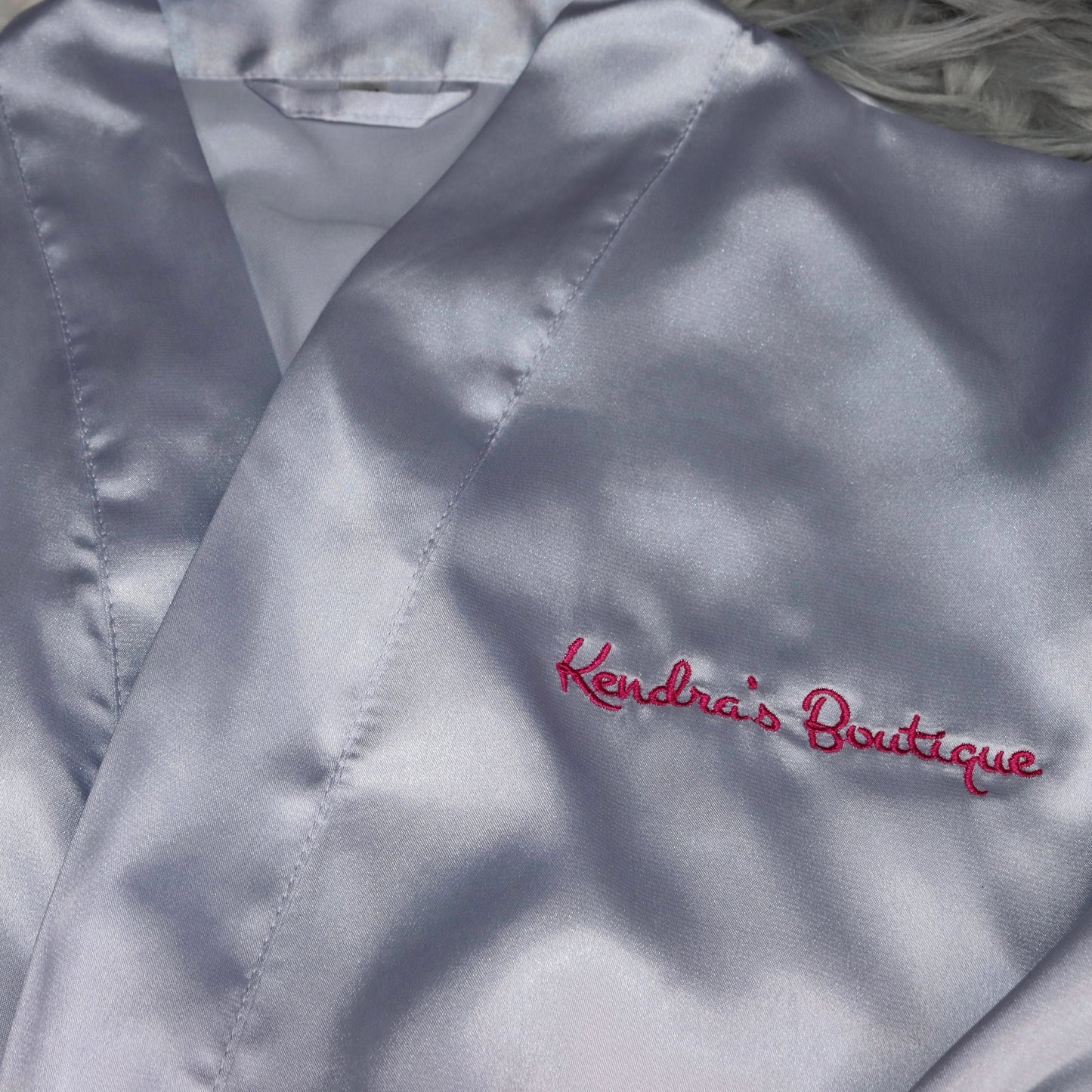 Silver "Hair Barb" Silk Kimono