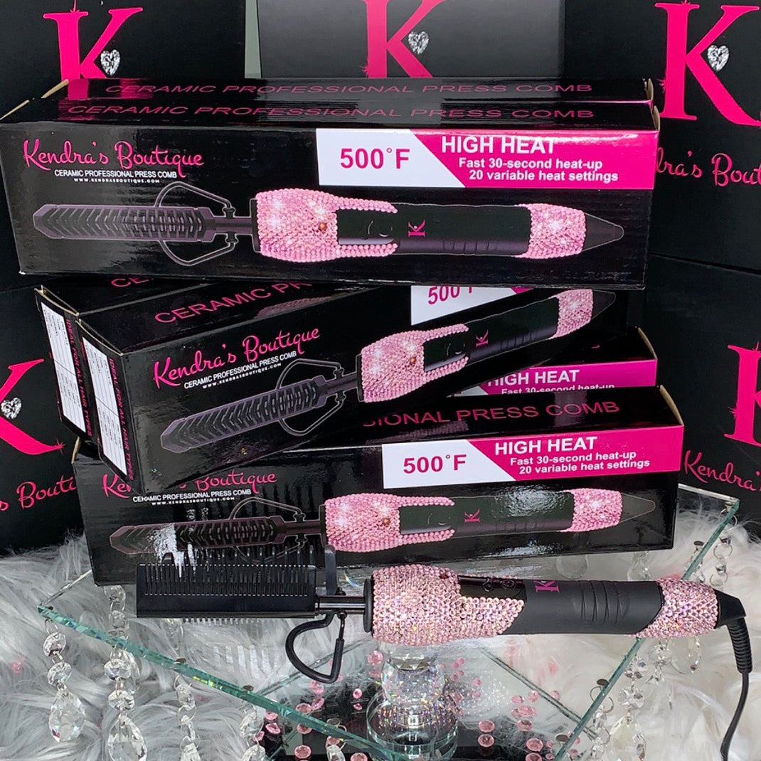 Hair Barb Pink Diamond Hot Comb/ Pressing Comb