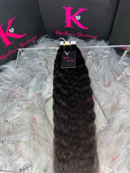 Brazilian Kinky Straight Raw Tape-In Extensions