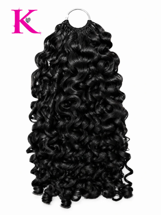 Pixie Curly Crochet Human Braiding Hair #1B