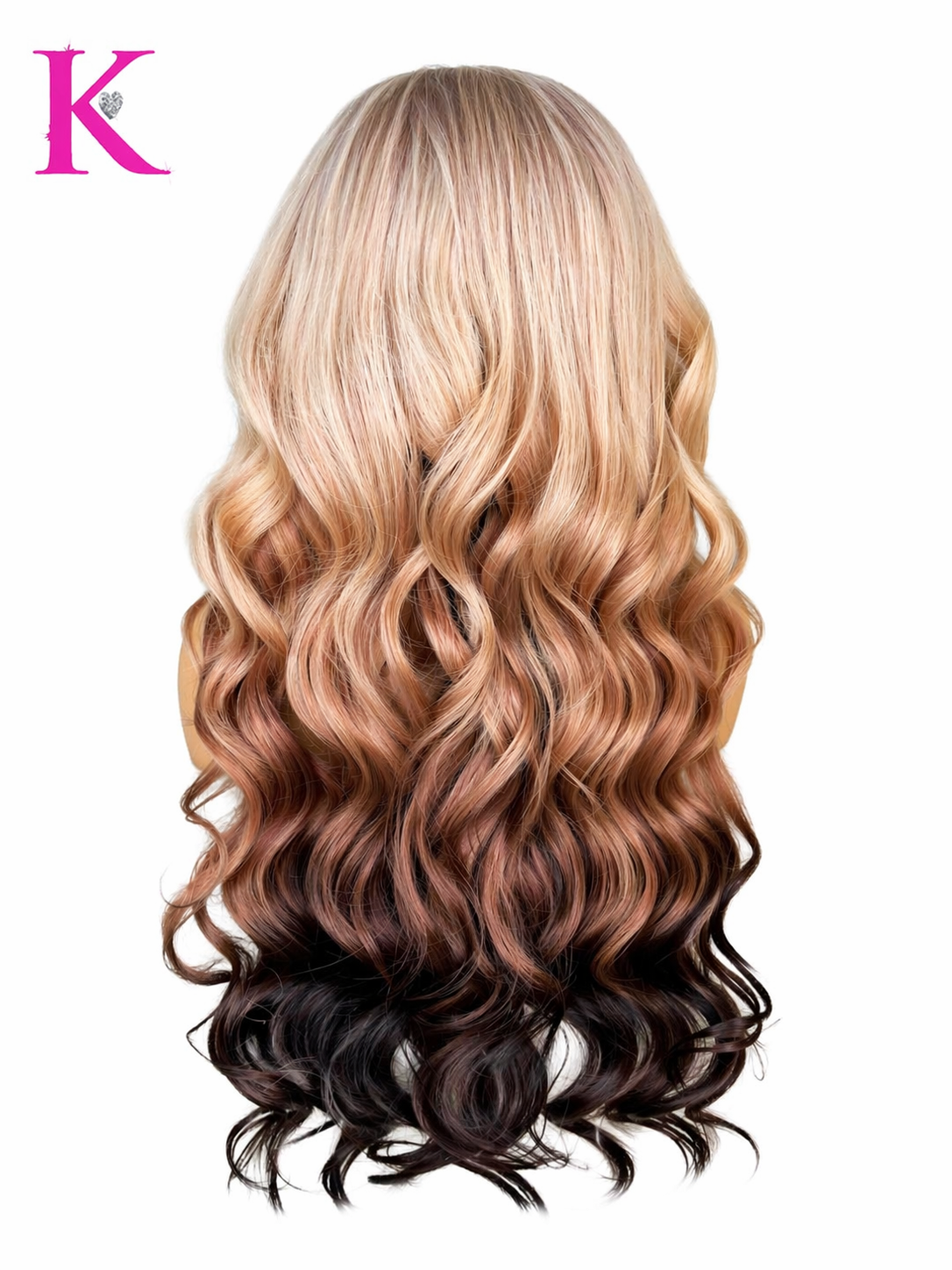 Blonde/Brown Ombre RAW (HD Lace)+Glue-less Drawstring Wig