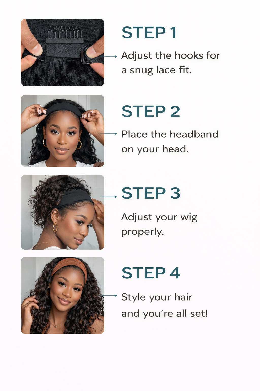 Straight Headband Wig | 100% Raw Human Hair