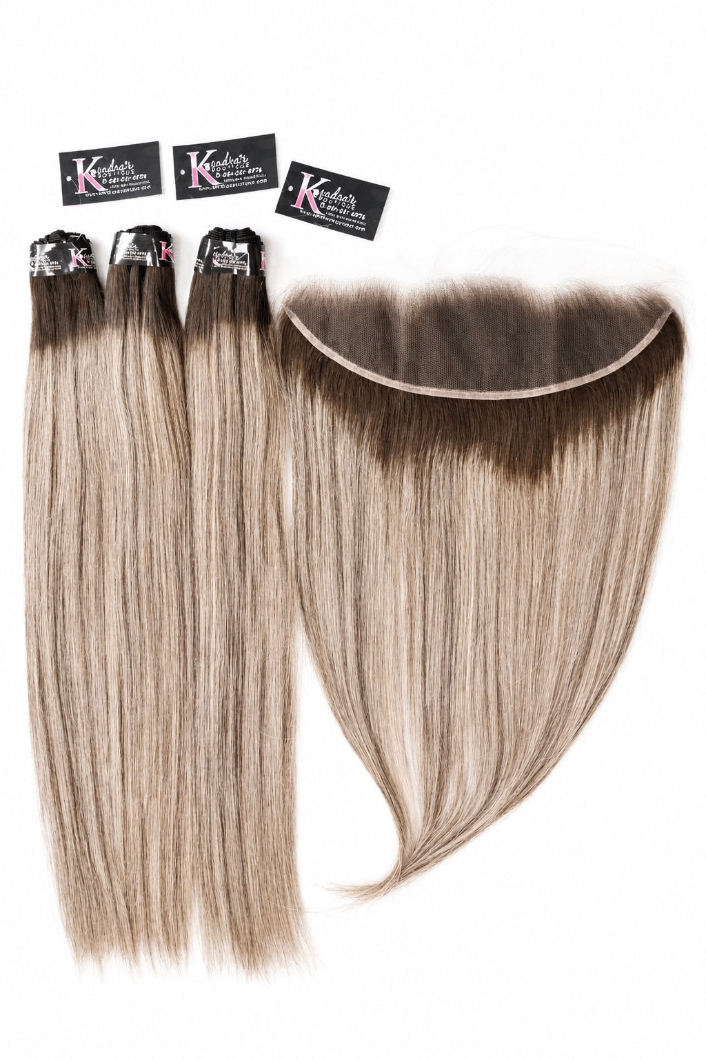 Champagne Blonde Baby Highlights Raw HD Lace Frontal