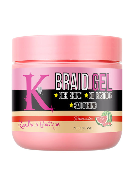 Braiding Gel (Watermelon Scent) High Shine, No White Residue