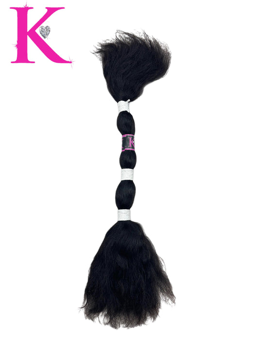 Raw Human Braiding Hair (#1B Natural Black)