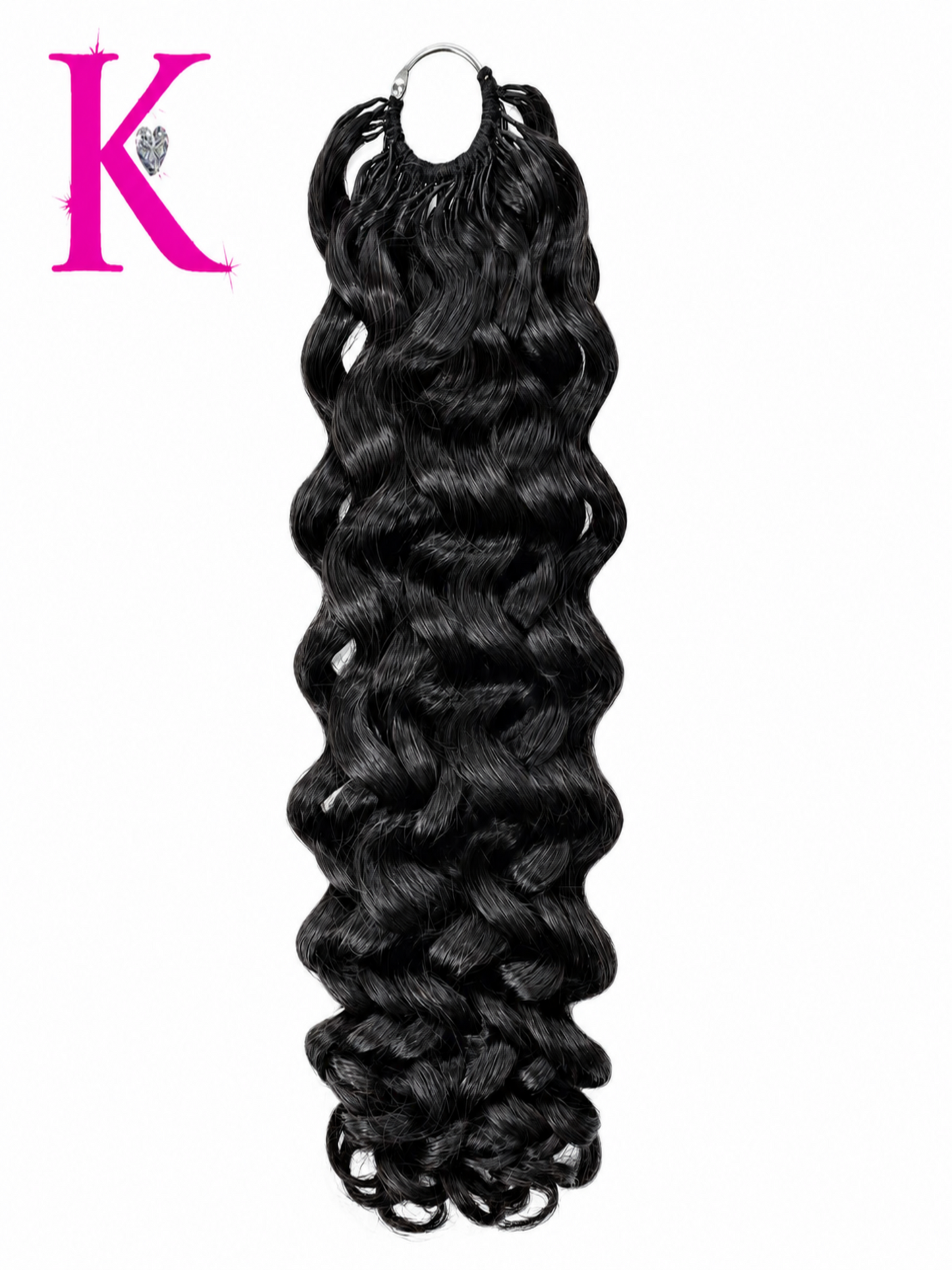 Water Wave Crochet Human Hair #1B