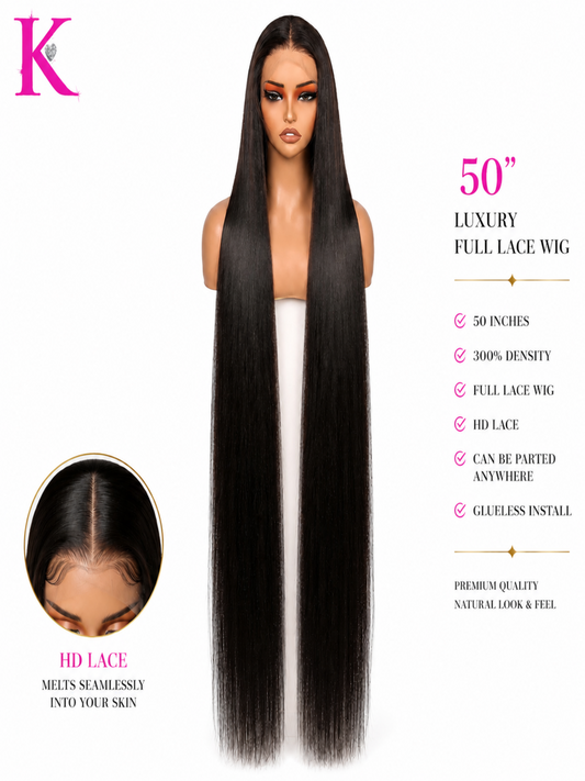 Raw Straight Extra Long 50” Wig #1B