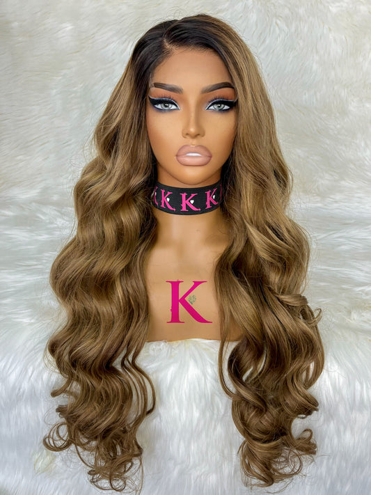 Balayage Brown Custom Colored RAW Brazilian (HD Lace) Wig