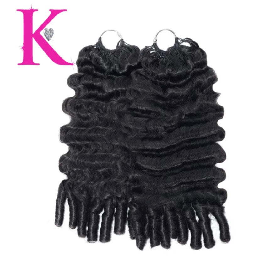 French Curly Crochet Human Hair #1B