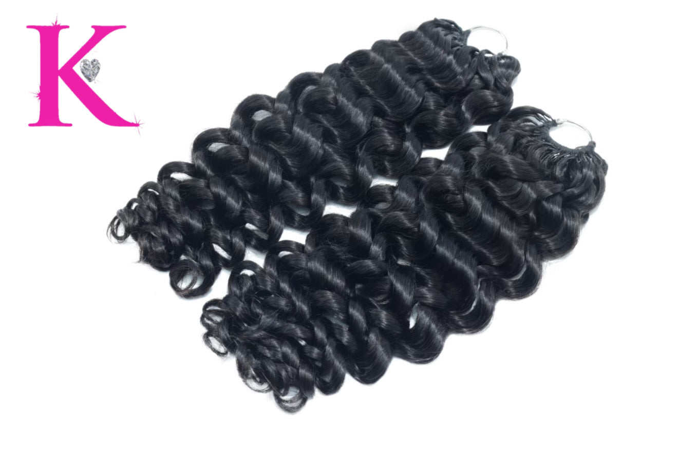 Water Wave Crochet Human Hair #1B