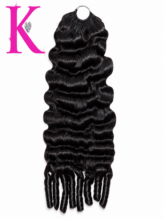 French Curly Crochet Braiding Hair #1B