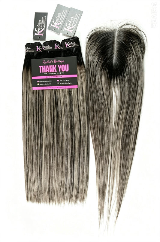 Cookies & Crème Baby Highlights Raw HD Lace Closure