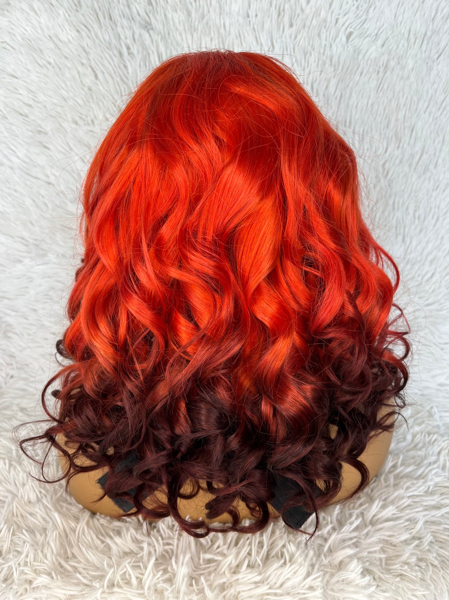 NEW 13x4 Orange Ombre Custom Colored RAW Brazilian (HD Lace Frontal Wig)