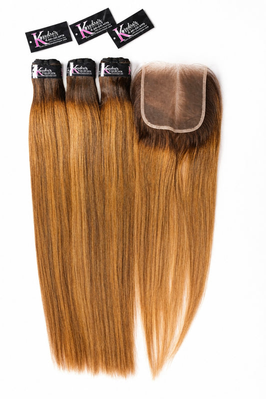 Caramel Blonde Baby Highlights Raw HD Lace Closure