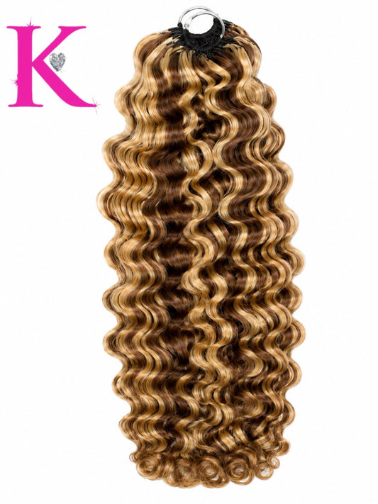 Burmese Wavy/Curly Crochet Human Braiding Hair #4/27