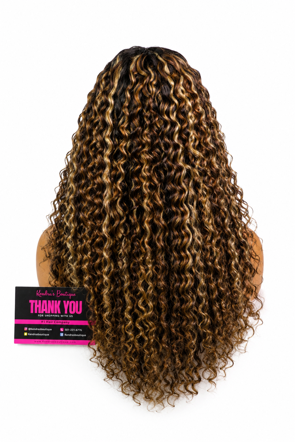 Caramel Crème Italian curly Highlight Custom Colored Wig
