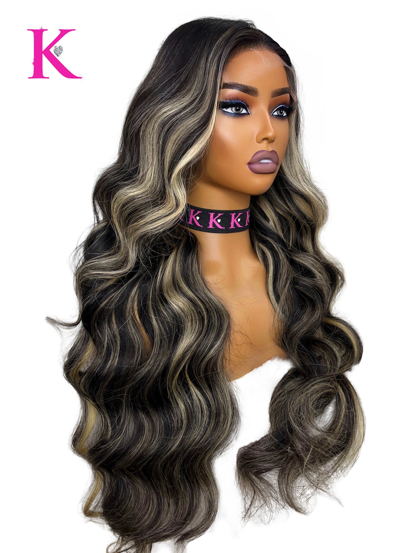 "Stormi" Highlight #613 Blonde Custom Colored RAW Wig (HD Lace)