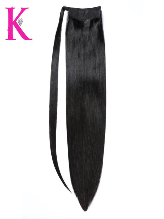 Straight Wrap-Around Ponytail