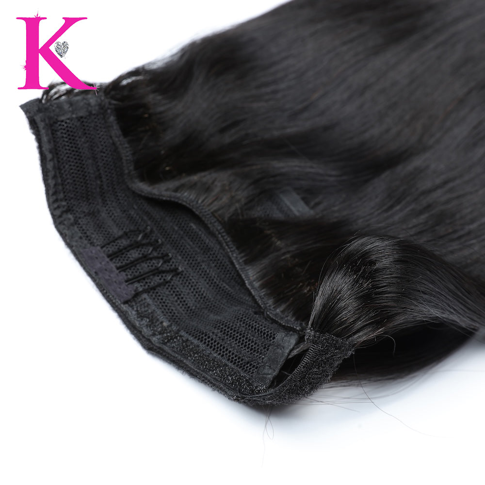 Straight Wrap-Around Ponytail