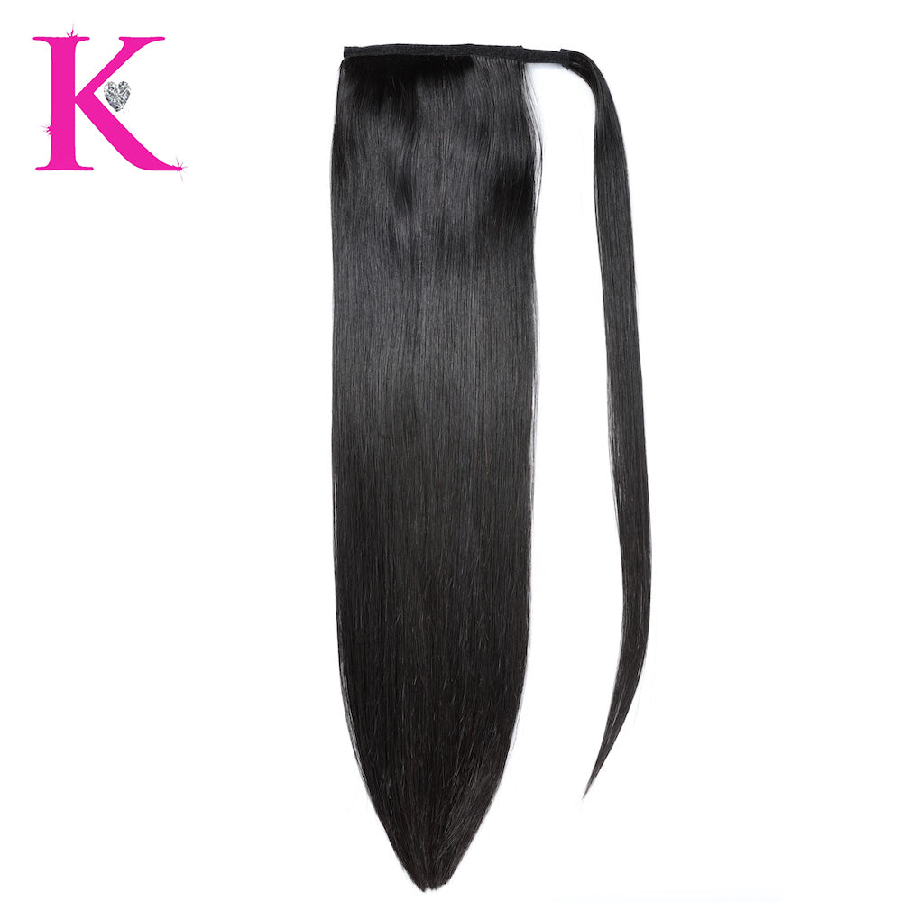 Straight Wrap-Around Ponytail