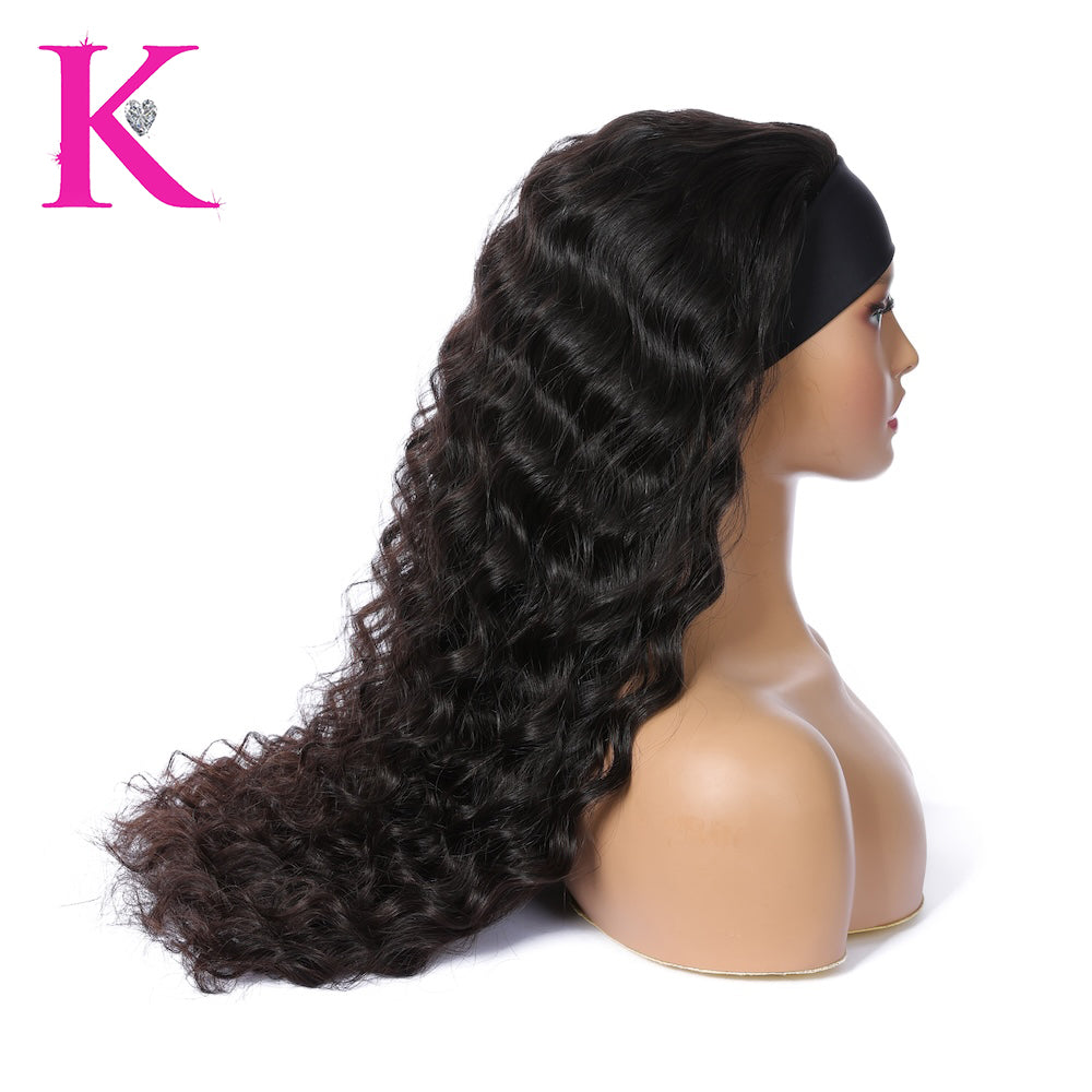 "Noir" Body Wave Headband Wig | 100% Raw Human Hair
