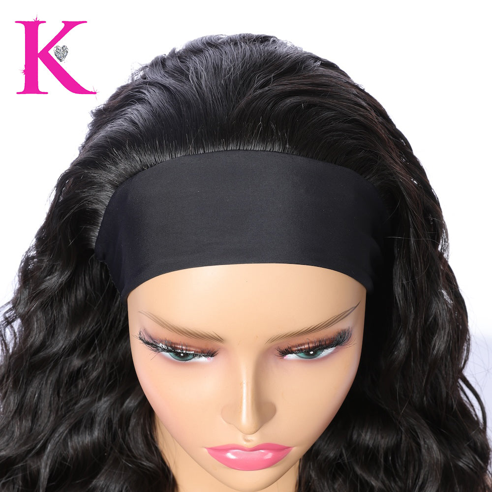 "Noir" Body Wave Headband Wig | 100% Raw Human Hair