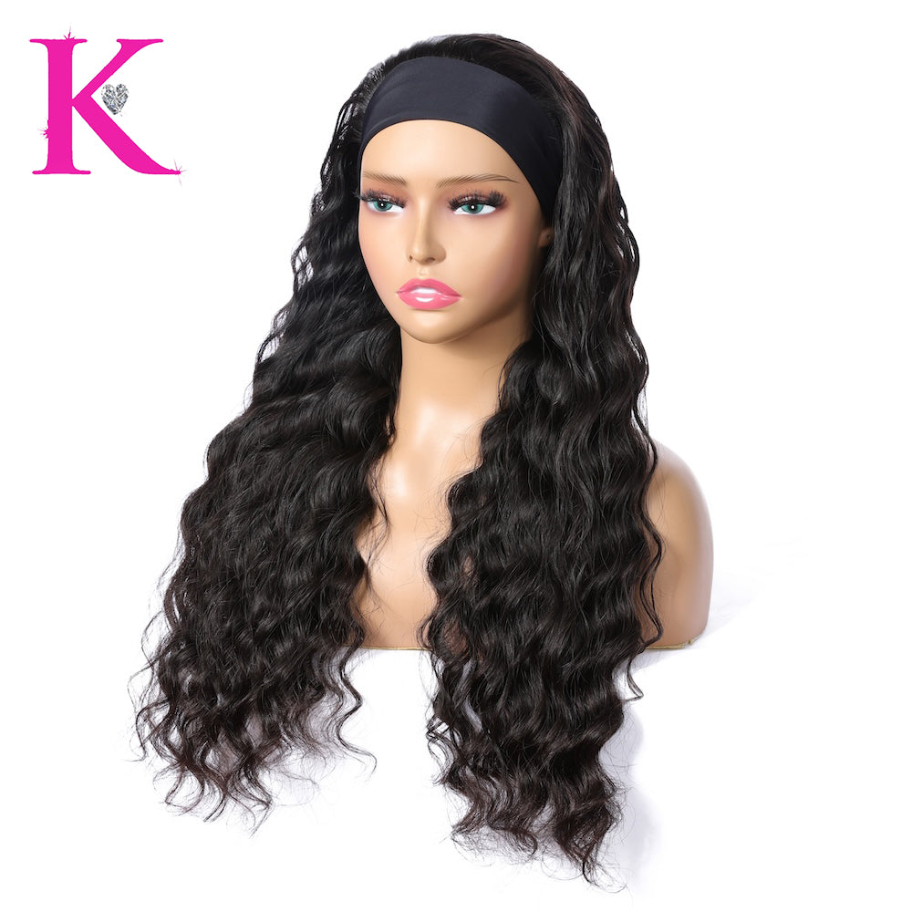 "Noir" Body Wave Headband Wig | 100% Raw Human Hair