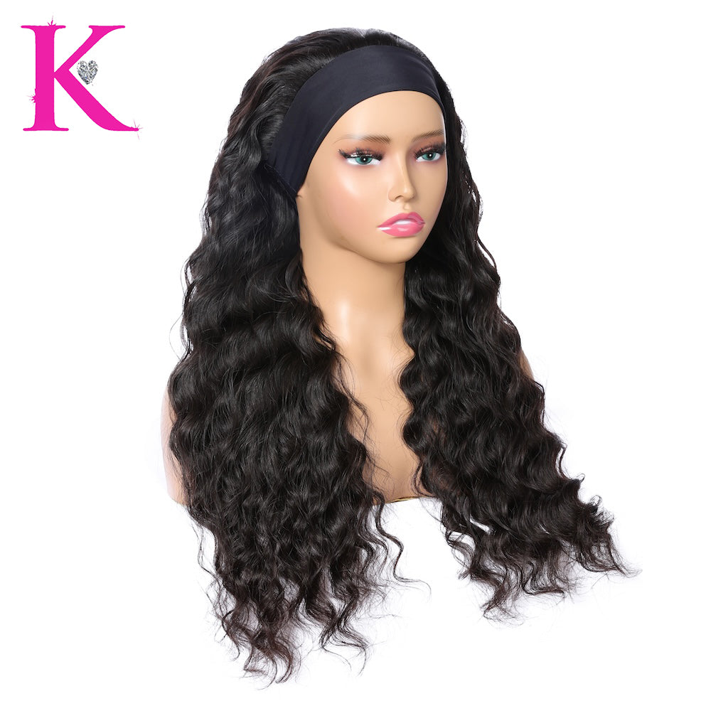 "Noir" Body Wave Headband Wig | 100% Raw Human Hair