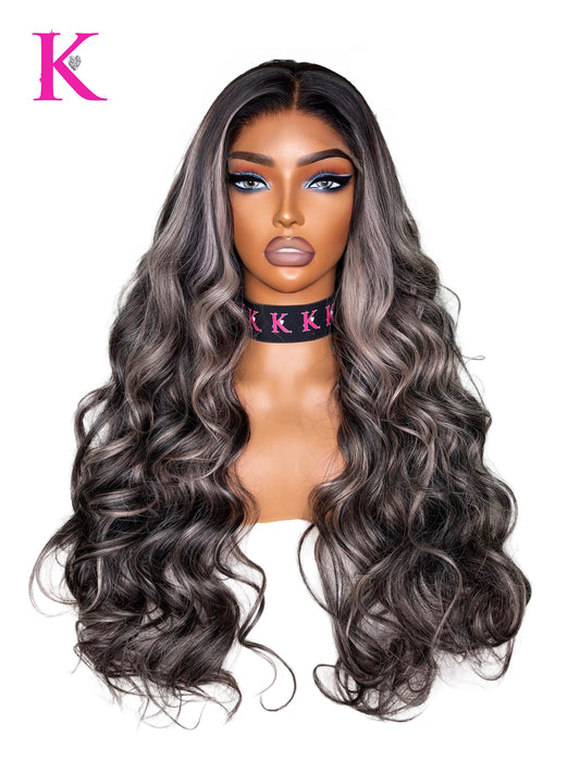 Highlight Ash Blonde Custom Colored RAW Wig (HD Lace)