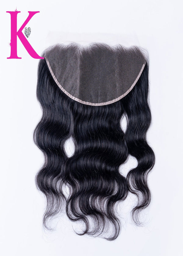 Back View of Raw Wavy Lace Frontal (HD Lace)