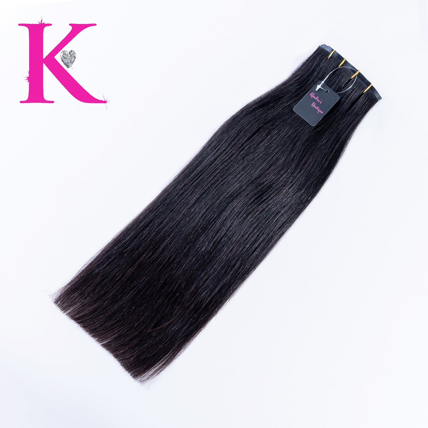 Raw Straight Seamless Clip-In Extensions