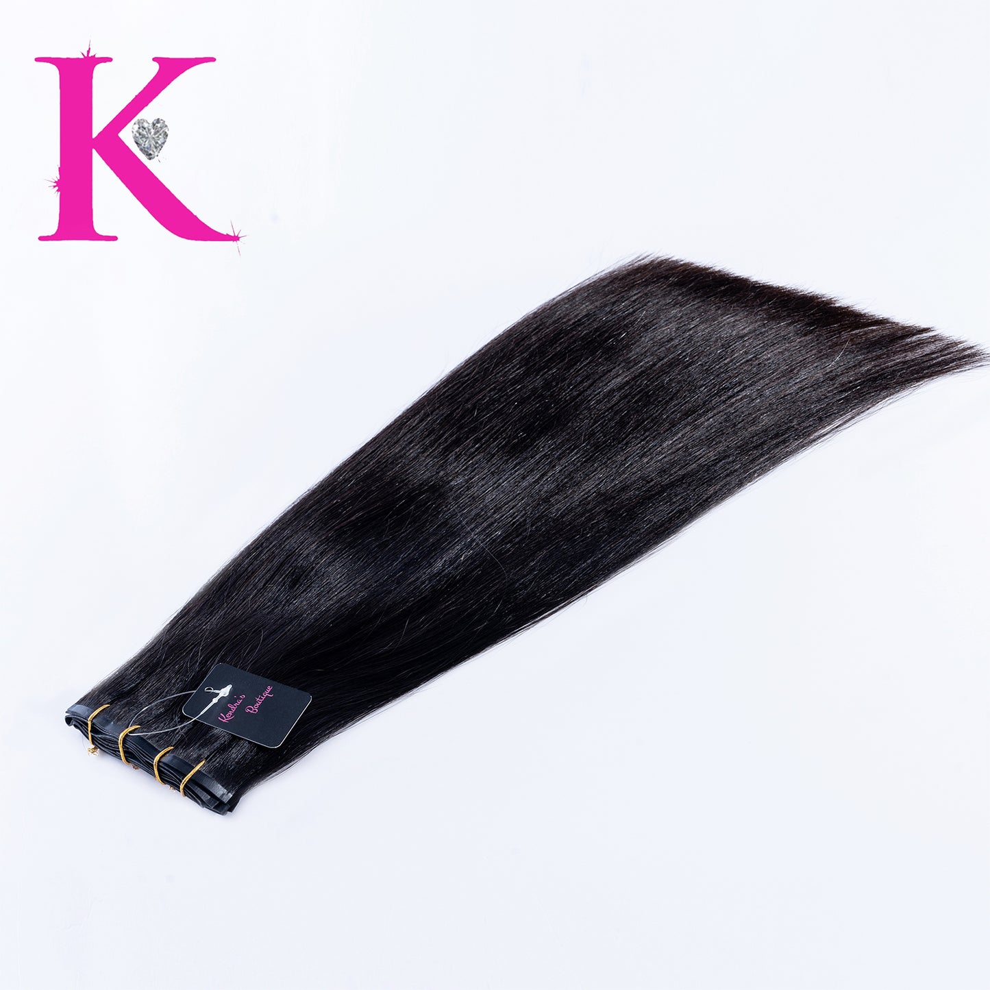 Raw Straight Seamless Clip-In Extensions