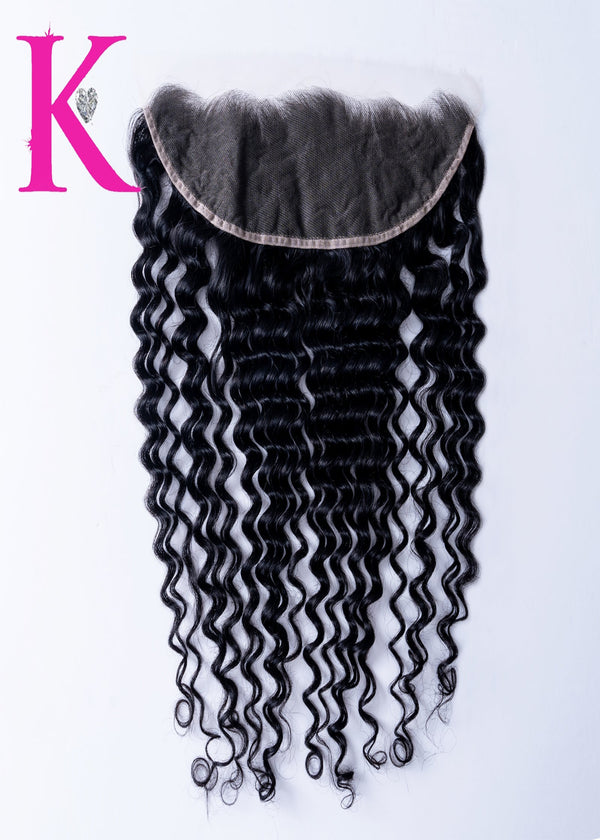 Back View of 13x4 Deep Wave Lace Frontal (HD Lace)