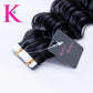 Raw Loose Deep Wave Tape-In Extensions
