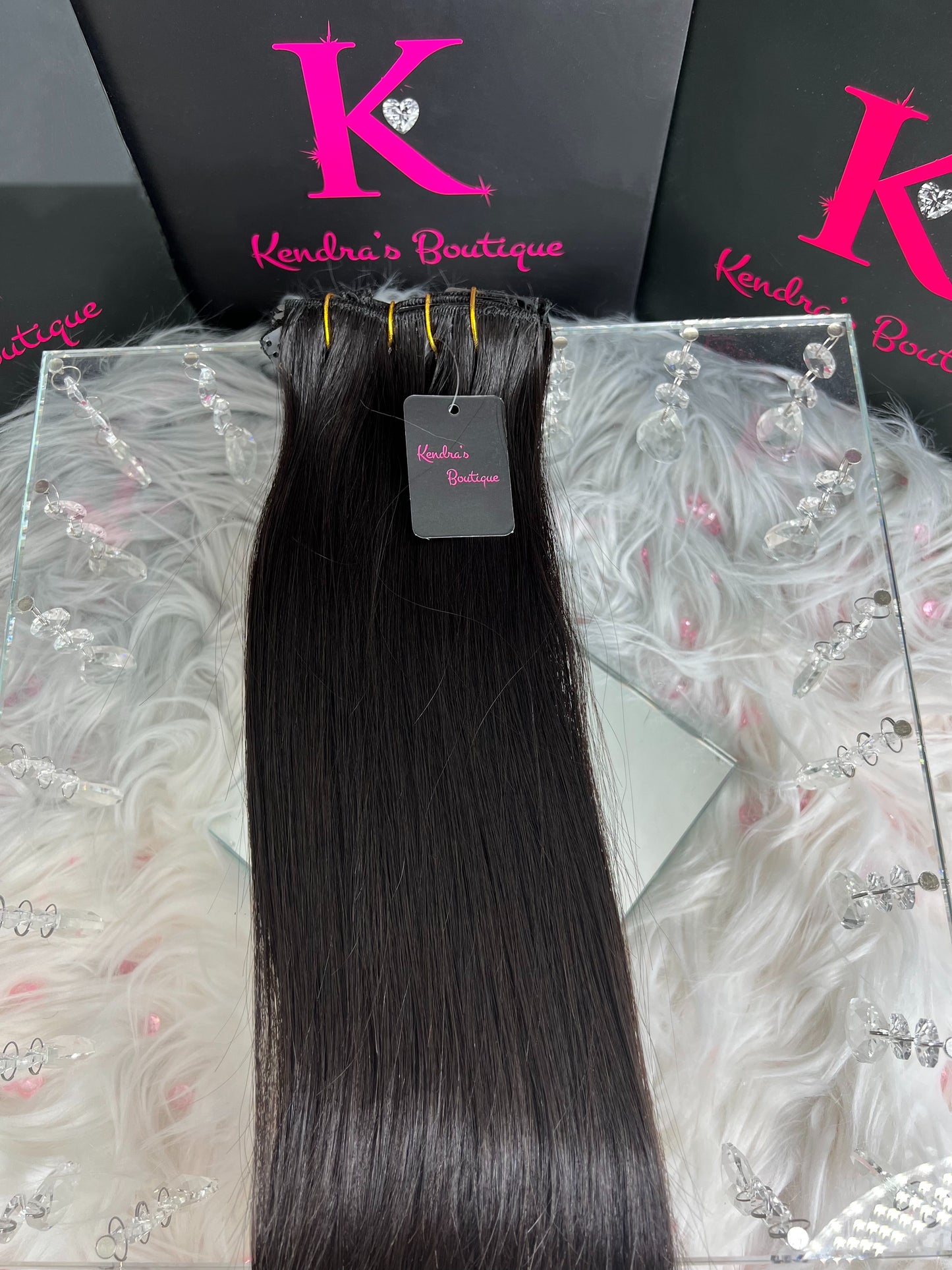 Raw Brazilian Straight Seamless Clip-In Extensions