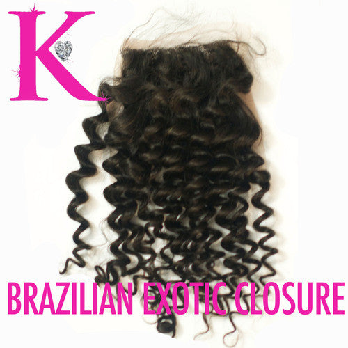 5x5 Brazilian Exotic Deep Curl Closure 18" (HD LACE)