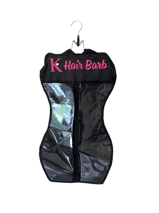 Hair Barb Hair Extensions Carrier Bag & Hanger