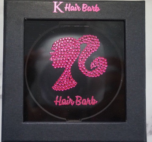 HairBarb Crystal Compact Mirror