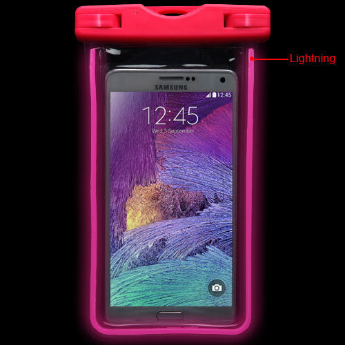Waterproof & Glow-In Dark "Hair Barb" Pink Phone Case