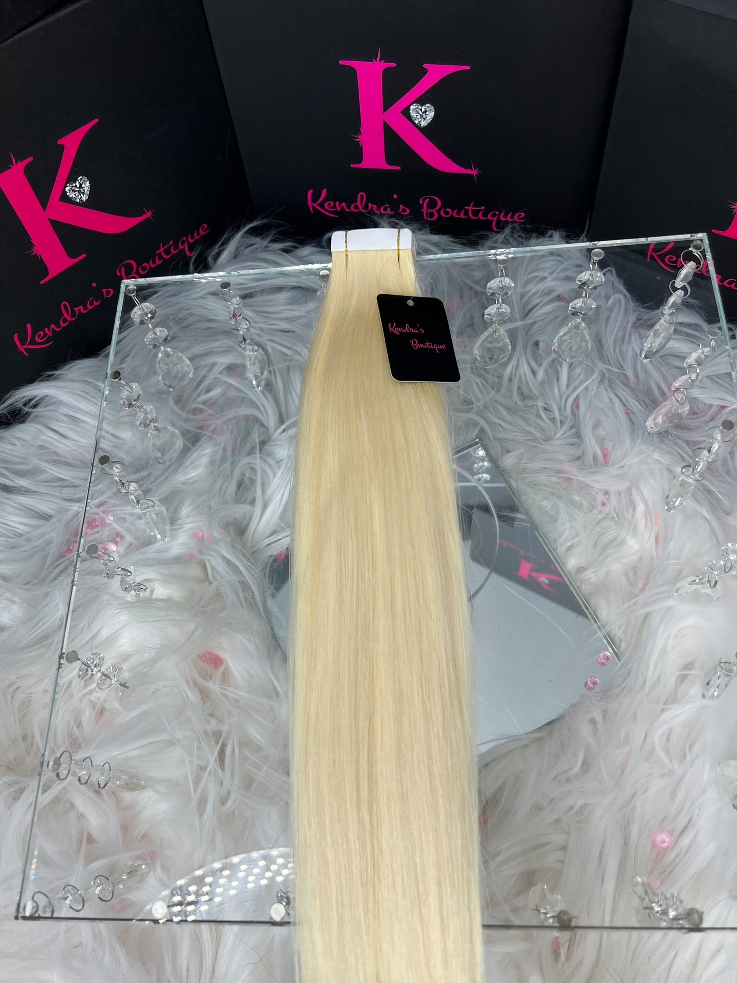 Platinum Blonde Straight Raw Tape-In Extensions